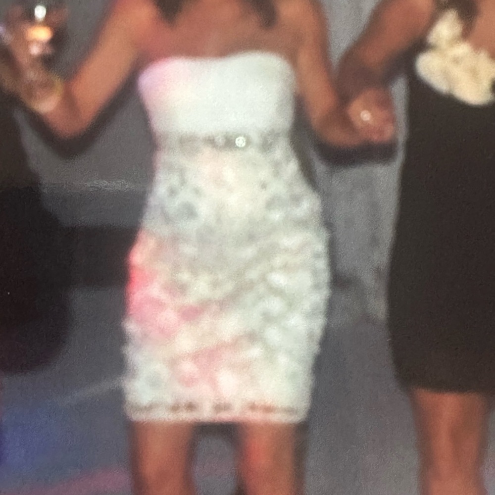Formal white lace cocktail dress, Size 6, Sue Wong Nocturne - Picture 9 of 10